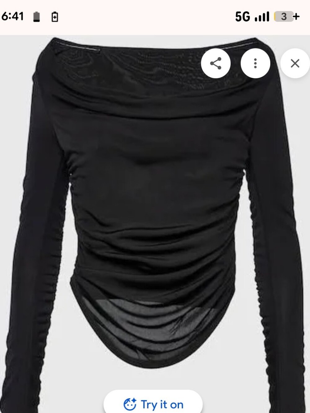 Statud Black Women’s Long Sleeve Ruched Top - With Corset Inside!